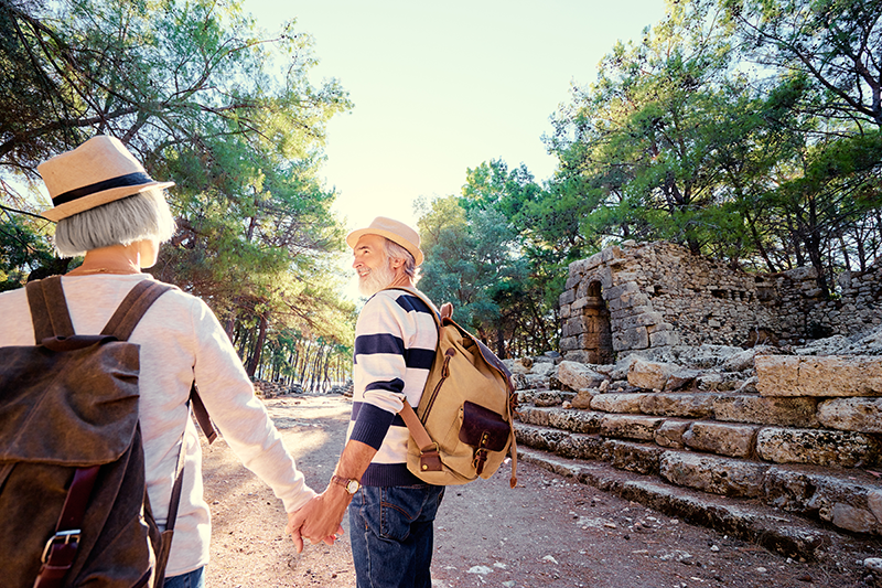 Man and Women exploring 